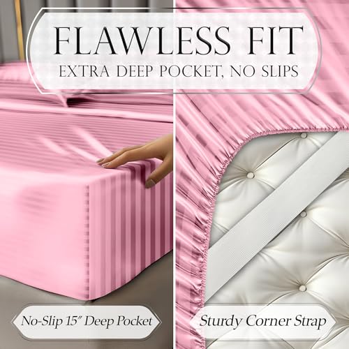 Image of DECOLURE Satin Sheets Full Size | Softer Than Silk | Luxury 4 Pc Bed Set