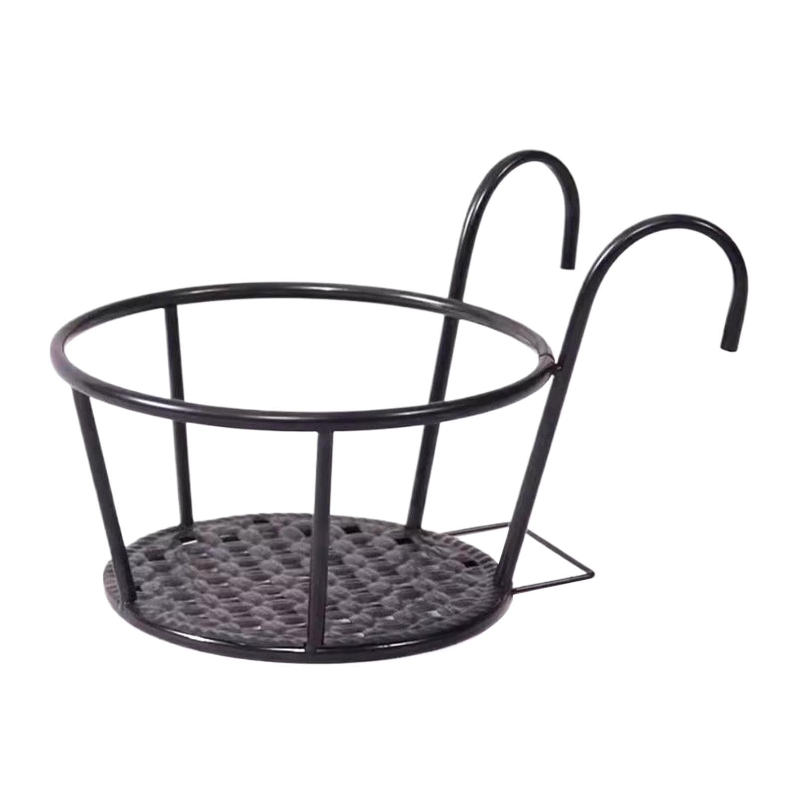 Soporte de barandilla para plantas de hierro para balcones y terrazas exteriores