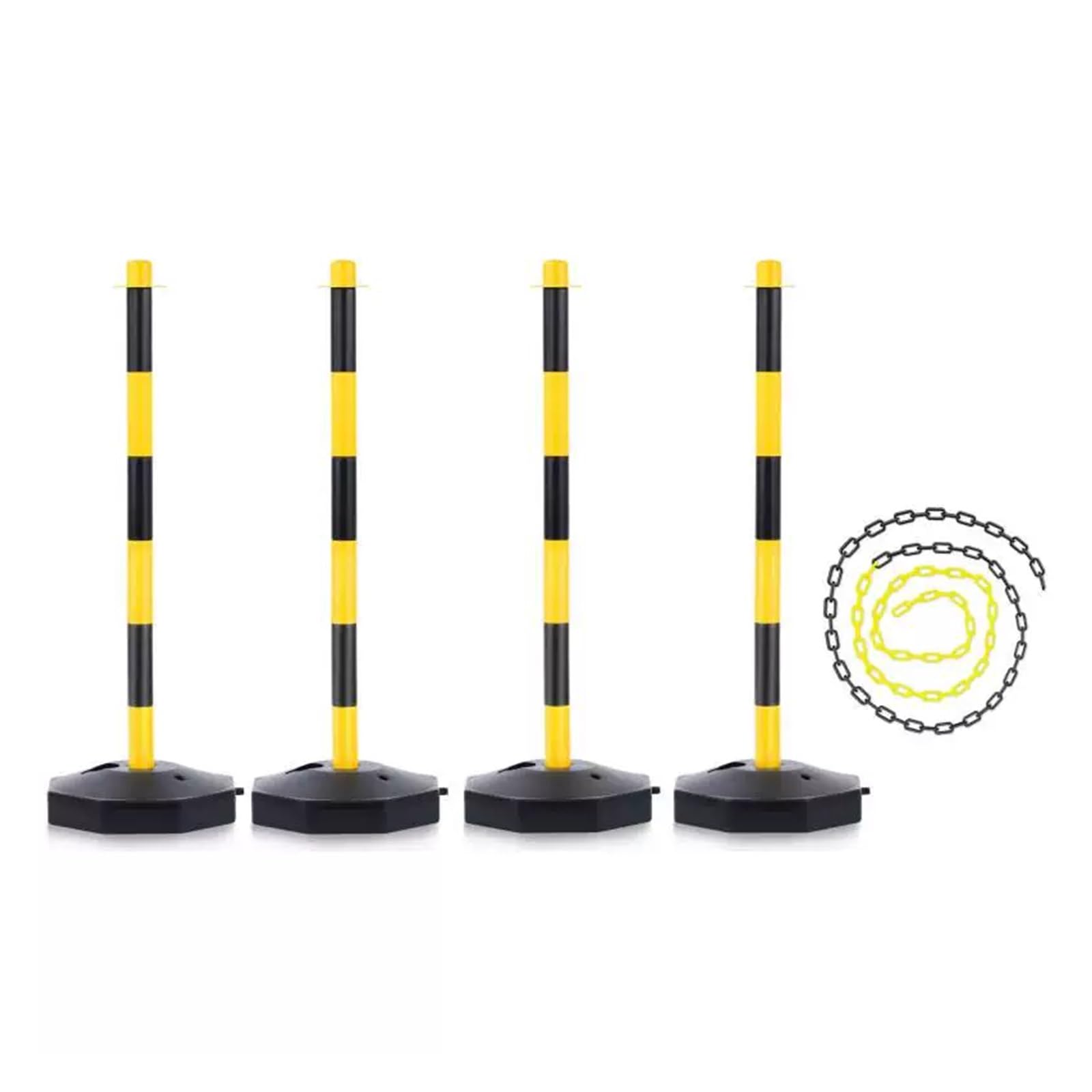 ZCXMNL Traffic Delineator Post Cone, Plastic Stanchion Set Crowd Control Stands Barrier With Link Chain And S Hooks For Parking Lot, Construction, Safety Barriers