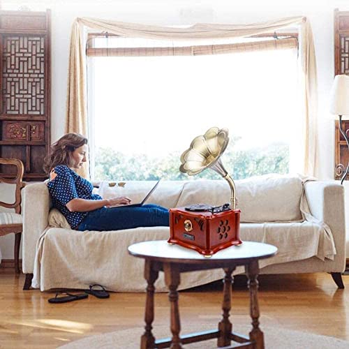 JRZTC Vintage Classique Rétro Phonographe Gramophone Tourne-Disque Vinyle Platine Bluetooth 4.2, Aux-in/USB/FM Radio… - Les Beatles, Paul McCartney, John Lennon, RIngo Starr, George Harrison JRZTC Vintage Classique Rétro Phonographe Gramophone Tourne-Disque Vinyle Platine Bluetooth 4.2, Aux-in/USB/FM Radio… – Image 6