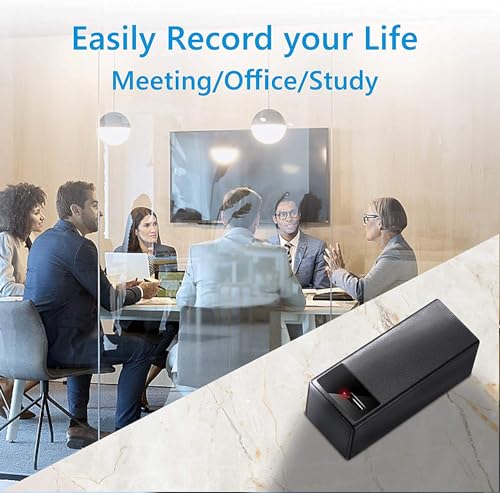 Image of DDLC Voice Recorder 365 Days Standby, 16 Days Recording Time Long Battery Life Audio Playback Voice Activated Noise Cancellation Tape (Model V12, Inbuilt 32GB) (HIgh 32 Gb)