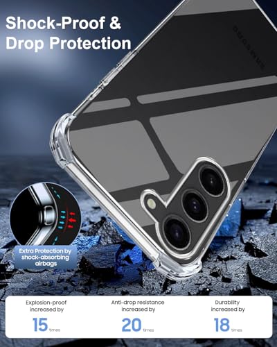 Image of Jkobi Back Cover for Samsung Galaxy S23 Plus 5G (Shockproof Crystal Clear Anti Yellow Case | Drop & Camera Protection | Hard Polycarbonate)