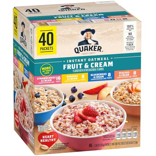 Quaker Instant Oatmeal Fruit & Cream Variety Pack