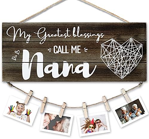 Christmas Nana Gifts for Grandma,Birthday Gift for Nana Gigi Mimi from Grandkids Grandchildren Granddaughter Grandson Unique Cute Picture Frame