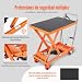 Imagen de VEVOR Carro Hidráulico de Mesa Elevadora Capacidad de Carga de 230 kg Elevador Manual de Tijera Simple Altura de Elevación de 720 mm 4 Ruedas Cojín Antideslizante para Manipulación Transporte