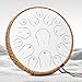 Steel Tongue Drum - 14 Inch 15 Note Tongue Drum - Hand Pan Drum with Music Book, Handpan Mallets and Carry Bag, C Major, White
