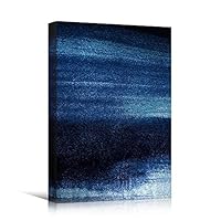 Canvas Wall Art Blue and White Abstract Abstract Colorful Contemporary Hallway Mixed Media Multicolor Patterns - 12x18 inches