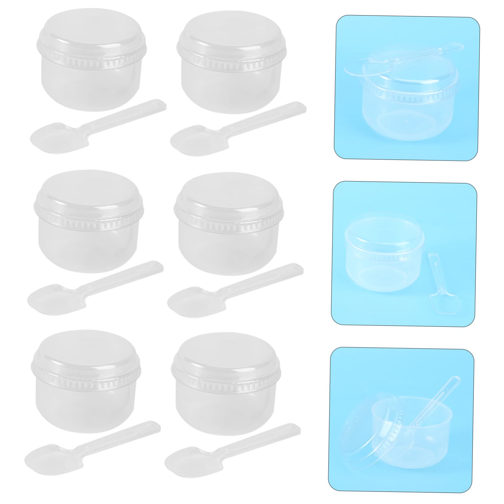 FOMIYES 50sets Temperature Resistant Pudding Beaker Dessert Containers Cake Cups Lids High- Baking Cups for Pudding and Desserts
