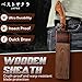 Golden Bird Parang Machete Knife - 9.5 Inch Heavy Duty Machete for Cutting Trees, Gardening, Bushcraft, Survival, Outdoor Hunting and Camping - Full Tang with Wooden Sheath - Yard Work Tool