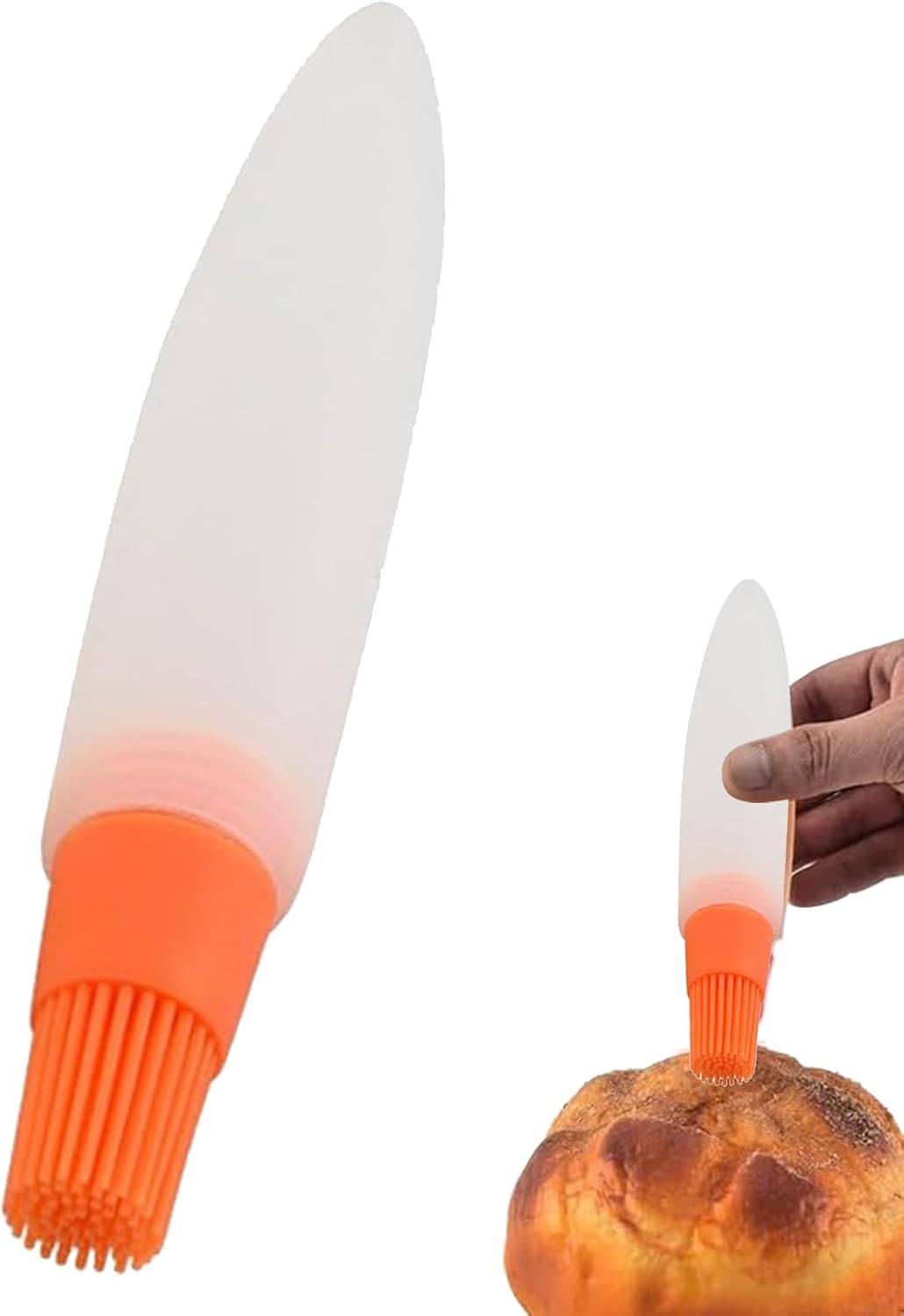Oil Dispenser Bottle With Brush - Silicone Oil Storage with Brush | Reusable Silicone Pressing Bottle for Salad Dressing, Cooking, Baking