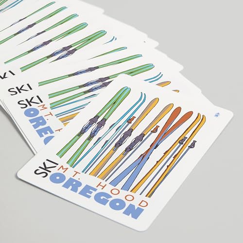 Lantern Press Naipes Poker Skis in Snow Mt. Hood miniatura 5