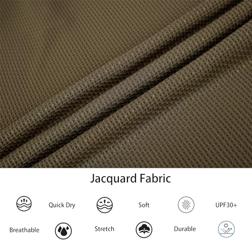 Alex Vando Mens Bubble Jacquard Polo Shirt Super Stretch Short Sleeve Polo Shirts for Men