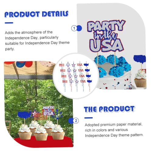 Pitillos de papel para fiesta día independencia 20 pcs miniatura 3