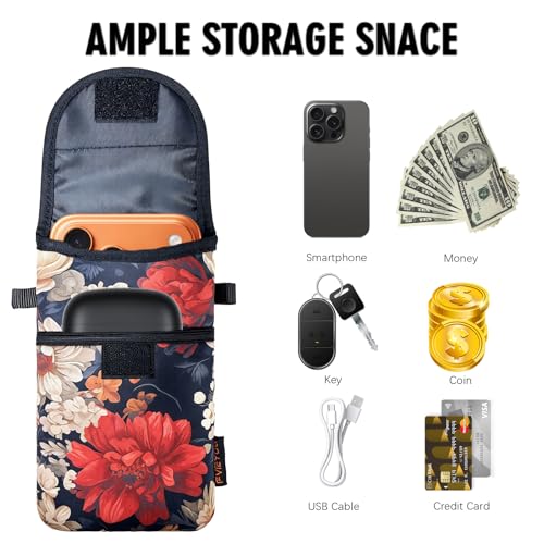 Image of Neoprene Phone Sleeve Pouch Case Bag for Men Women w /Crossbody Strap /Neck Lanyard for iPhone 17 /16 /15 /14 Pro Max, Samsung S25,Pixel 10
