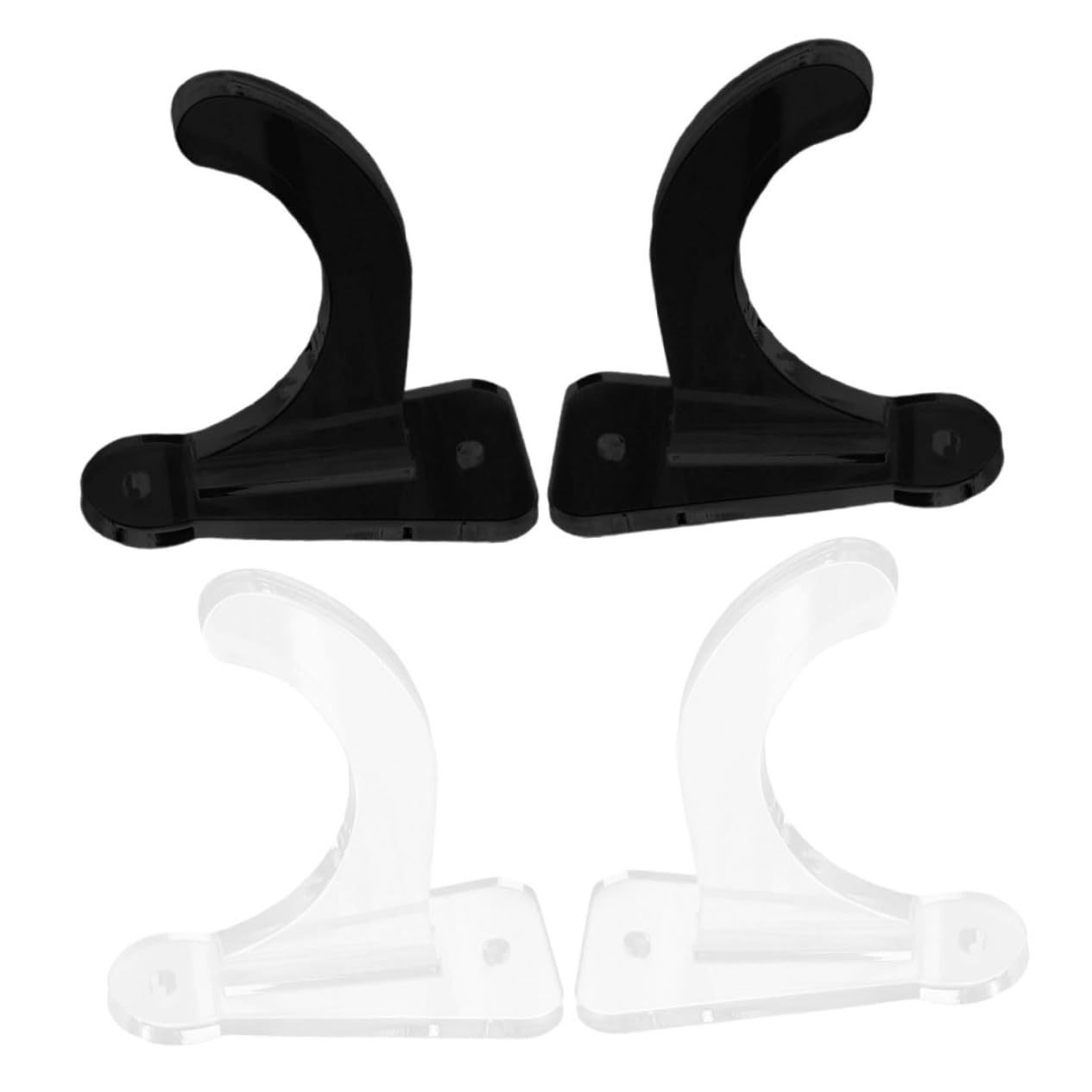 Mikikit 2Sets Horizontal Baseball Bat Display Mount Holder Acrylic Softball Bat Bracket for Home Garage Collectible Bat Storage