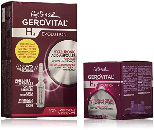 Pack 2x1 ampollas+Crema Anti-edad Gerovital H3 45+