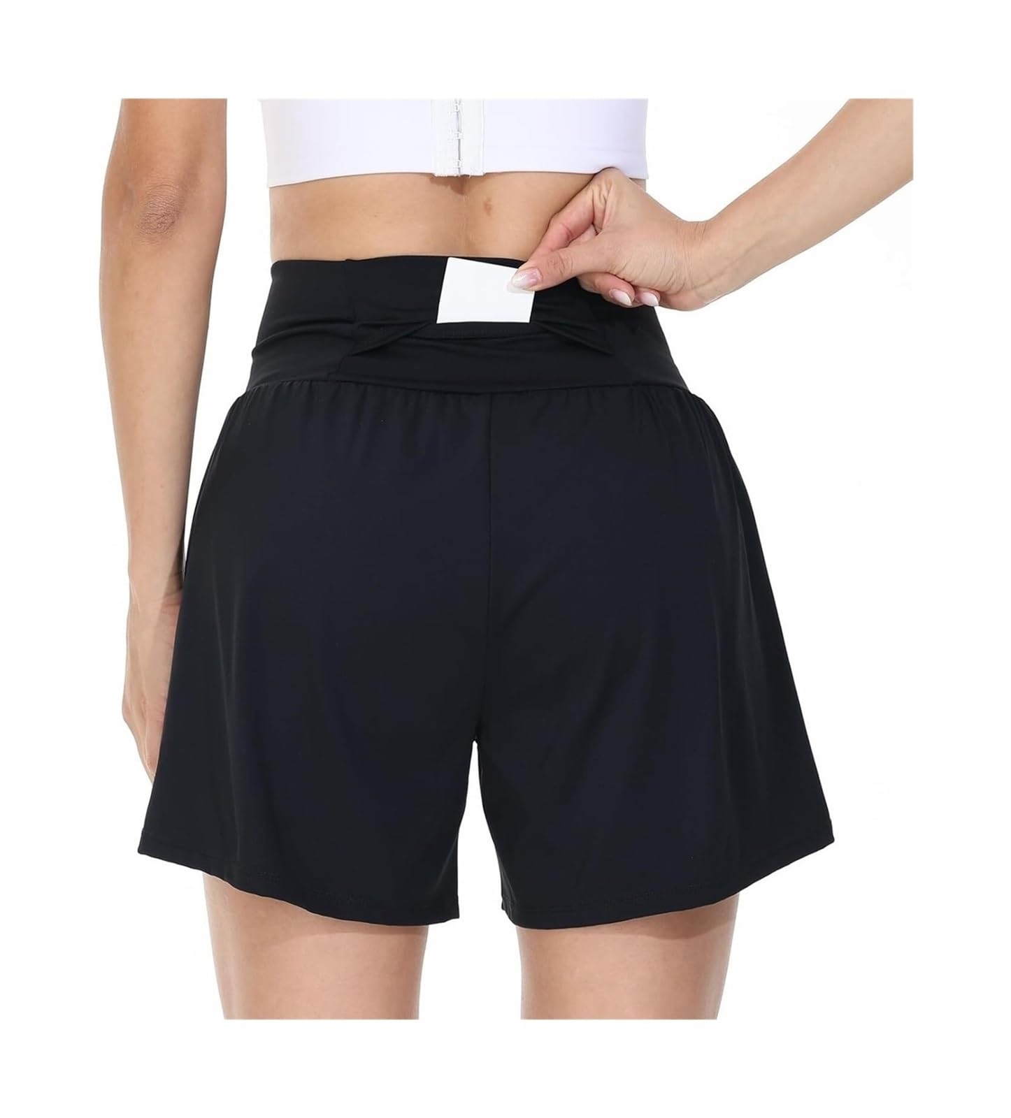 2-in-1-Sport-Laufshorts for Damen Mit Innentasche, Hoch Taillierte Fitness-Workout-Tennisshorts for Frauen, Sweat-Shorts, Lässige Sommershorts