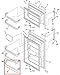GENUINE Frigidaire 240338101 Refrigerator Door Bottom Shelf Bin, White