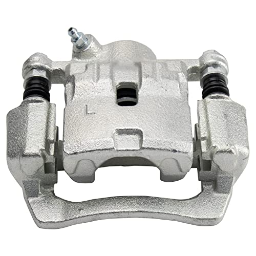 Image of TRQ Rear Brake Pad and Rotor Set Semi Metallic G Coated Rotors Calipers Compatible with 2010-2011 Subaru Impreza
