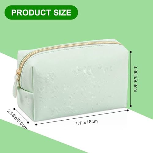 8 Pcs Small Preppy Makeup Bag Pu Leather Zipper Cosmetic Bag Makeup Pouch Bulk Plain Cosmetic Pouch Waterproof Versatile Portable Toiletry Bag Daily Storage Beauty Bag Organizer For Women Girls Gift #TOP1