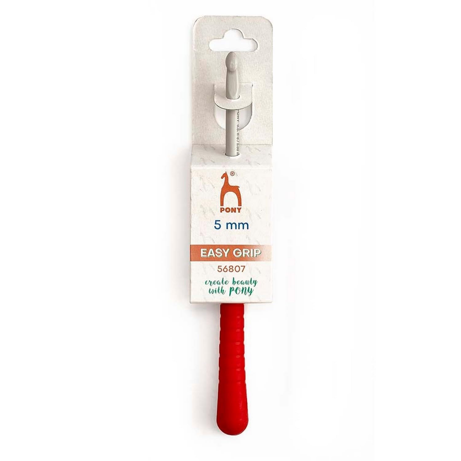 Pony Easy Grip Crochet Hook 5.00mm Aluminium 1pc