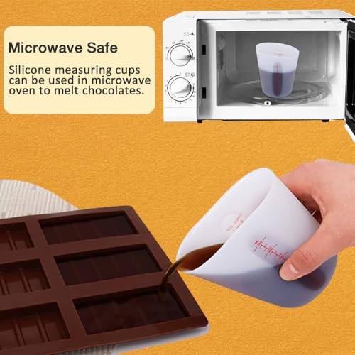 Set de 4 vasos de silicona para derretir chocolate 250/500 ml miniatura 6