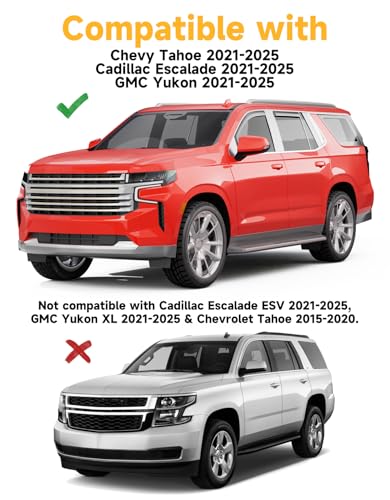 Image of Window Rain Guards for Chevy Tahoe /Cadillac Escalade /GMC Yukon 2021-2026 | Saleago,in-Channel,Extra-Thick,Extra Durable,Window Visors,Window Deflectors,Vent Visors,Vent Shades,Car Accessories,PC