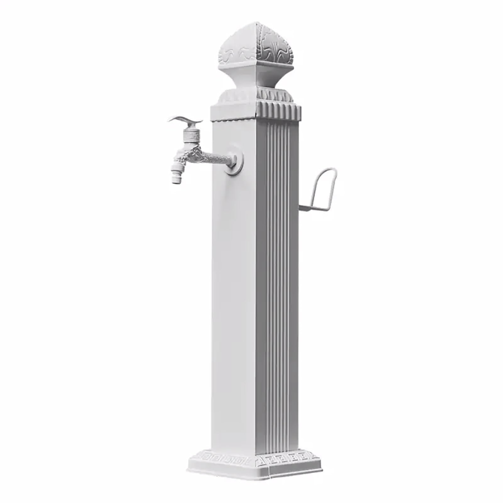 WOTZOV Freestanding Outdoor Vertical Garden Water Column With Copper Faucet - Decorative Yard Hydrant & Hose Stand, 72Cm Water Feature Fountain For Garden And Patio，72cm