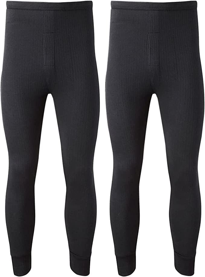 Pack of 2 Mens Thermal Trousers Long Johns Underwear Baselayer Winter Warm Ultra Soft Trousers Bottoms Pants-image-3
