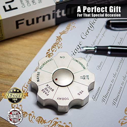 Luxxis paper weight Decision Maker for Men, Funny Decision Paperweight for Bosses day gifts, Executive Office Decision Maker