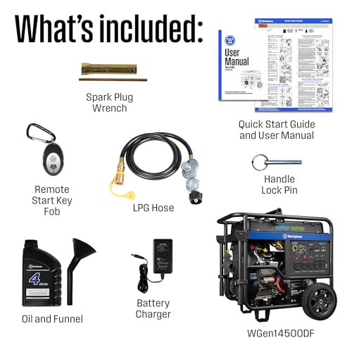 Westinghouse Outdoor Power Equipment 18000 Peak Watt Dual Fuel Home Backup Portable Generator, Remote Electric Start, Transfer Switch Ready, Gas and Propane Powered - Image 3