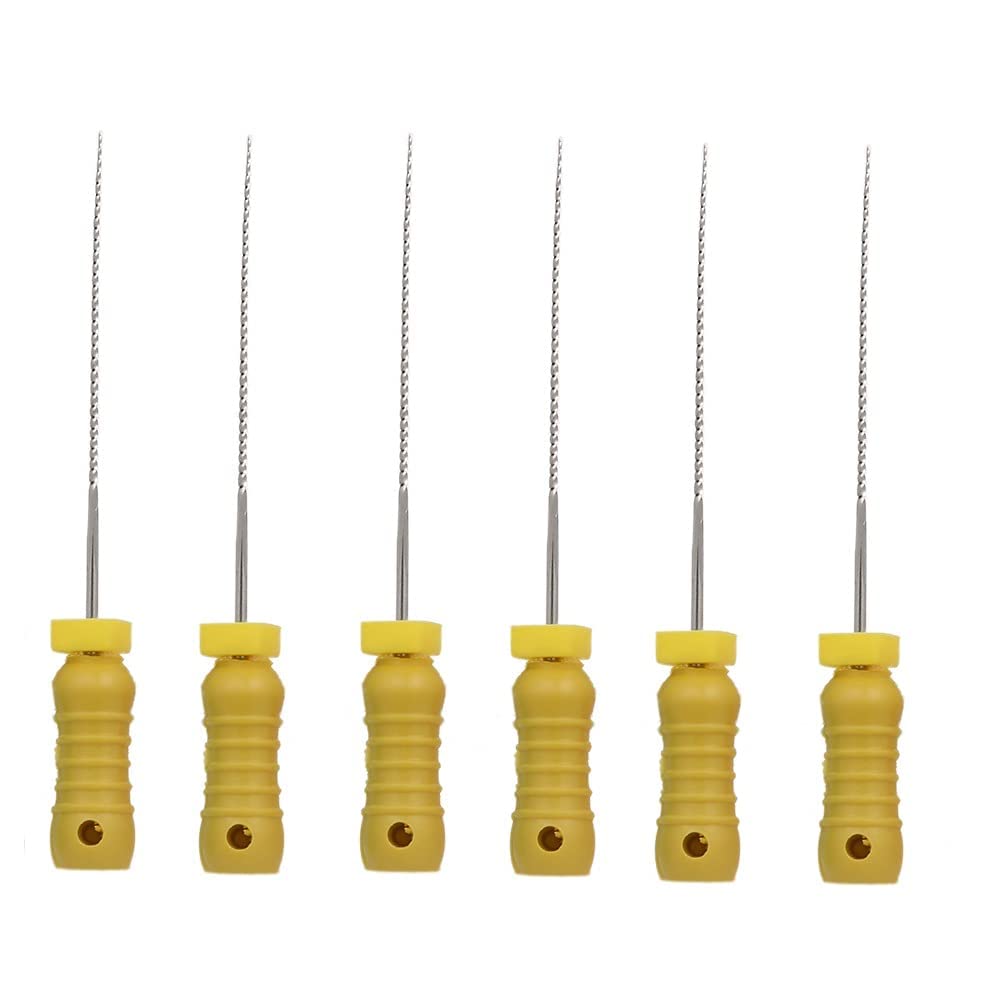 Healix Conmem Stainless Steel K Files- YelIow ISO #20-21mm