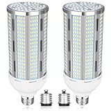 100W LED Corn Bulb 2 Pack, 12000 Lumens Super Bright Light, 5000K Daylight White LED Corn Light Bulb, E26/E39 Mogul Base LED Bulb for Outdoor Indoor Garage Warehouse Factory Workshop