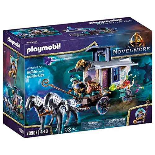 PLAYMOBIL Novelmore 70903 Violet Vale Carruaje de Mercaderes, Juguetes para niños a Partir de 4 años