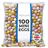 MyCandyShop Chocolate Mini Eggs - Pack of 100 Bulk Mini Chocolate Eggs Hard...