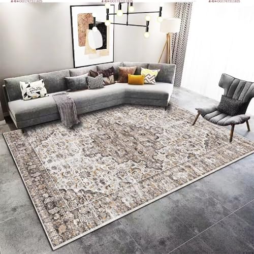 Tapis de protection de sol gris 160x230cm antidérapant rétro - 2