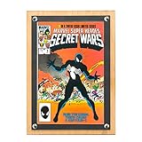 FLEX Frame For Modern Comic Books | 99% UV-Protected | Crafti Comics (Black, Light Wood Backing)