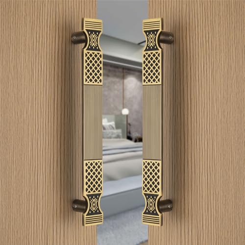 Image of COMPASS 12 inch Brass Main Door Handle | Door Handles for Main Door | Pull Handles for All The Doors of House | Office | Hotels | PH-VN (Pack of 1, Antique Finish)