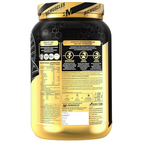 Image of Bigmuscles Nutrition Premium Gold Whey [1 Kilogram] [Chocolate] & Freak Pre-Workout (90G, 15 Servings, Sex On The Beach) Combo | Informed Choice UK Certified | 3Rd Party Lab Tested, 2 Count