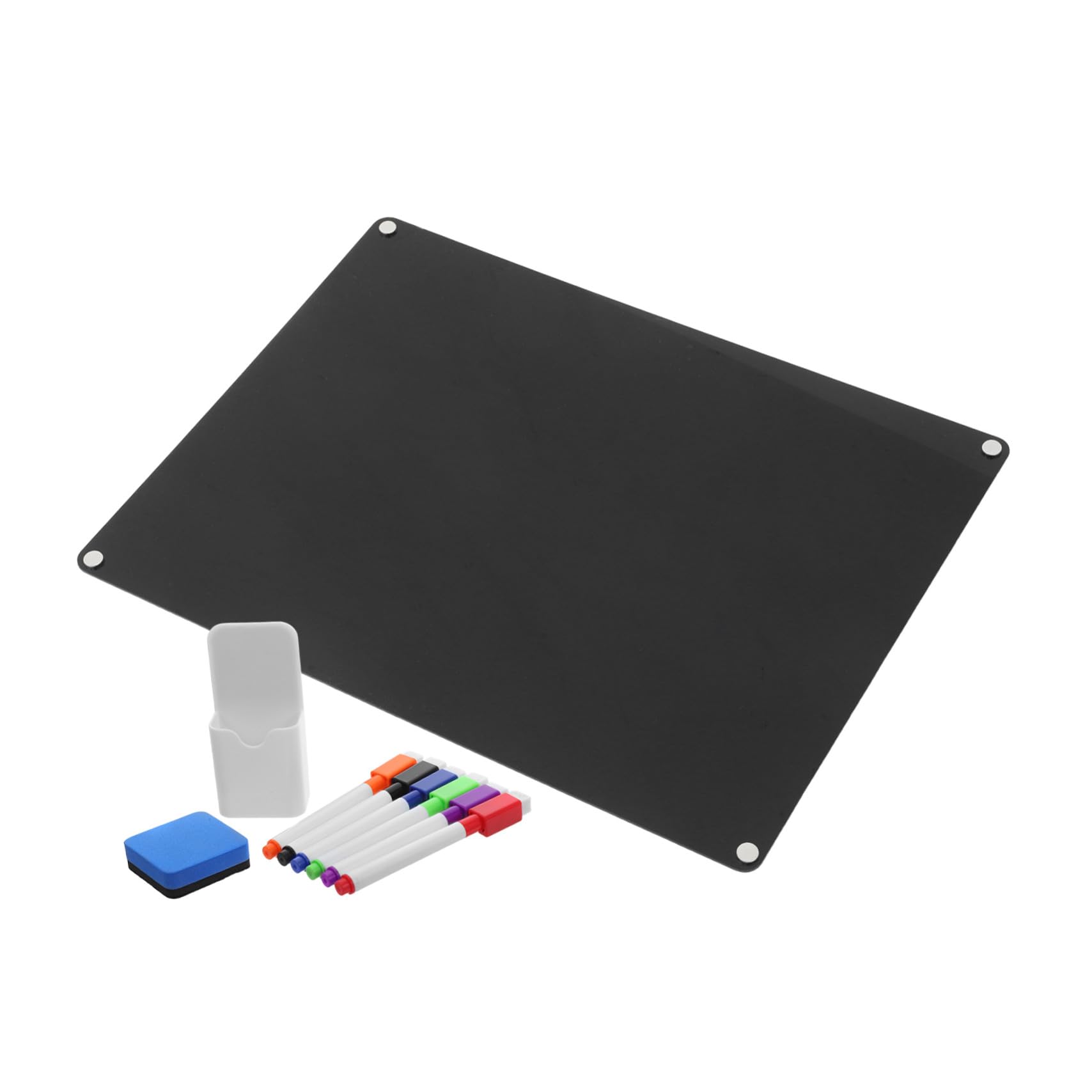 Lavagna Acrilica per Frigorifero con Magnetici e Cancellino Lavagnetta Cancellabile per Appunti e in Cucina Ufficio Dormitorio Organizer Magnetico Multifunzionale