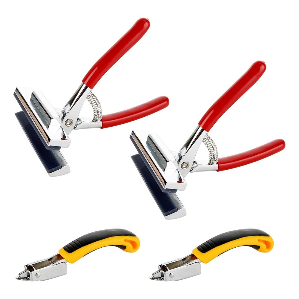 Littimoon 4 Pack Canvas Stretcher Pliers with Staple Remover, Canvas Stretching Pliers with Spring Return Handle