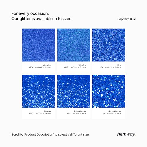 Eco Friendly Biodegradable Glitter, Sapphire Blue, Extra Chunky (1/24" 0.040" 1mm) - Image 3