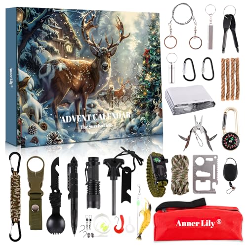 Survival Kit Advent Calendar for Men - Survival Tools Advent...