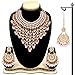 Aheli Elegant Indian Faux Kundan Studded Choker Necklace with Maang Tikka Set Ethnic Fashion Bharatanatyam jewellery set Gift for Women