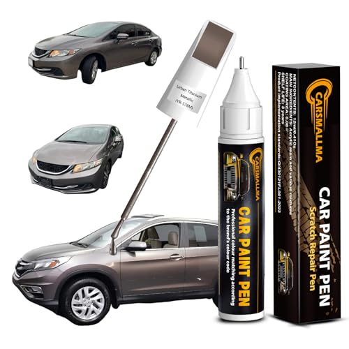 carsmallma Car Touch Up Paint for Honda(YR-578M Urban Titanium Metallic), Color Accurate Car Scratch Repair Remover Pen,Auto Paint Quick and Easy to fix Vehicle Chips and Nicks Scuff