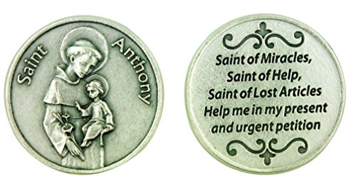 Lumen Mundi Saint of Miracles Help and Lost Articles Saint Anthony Pocket Token with Prayer2