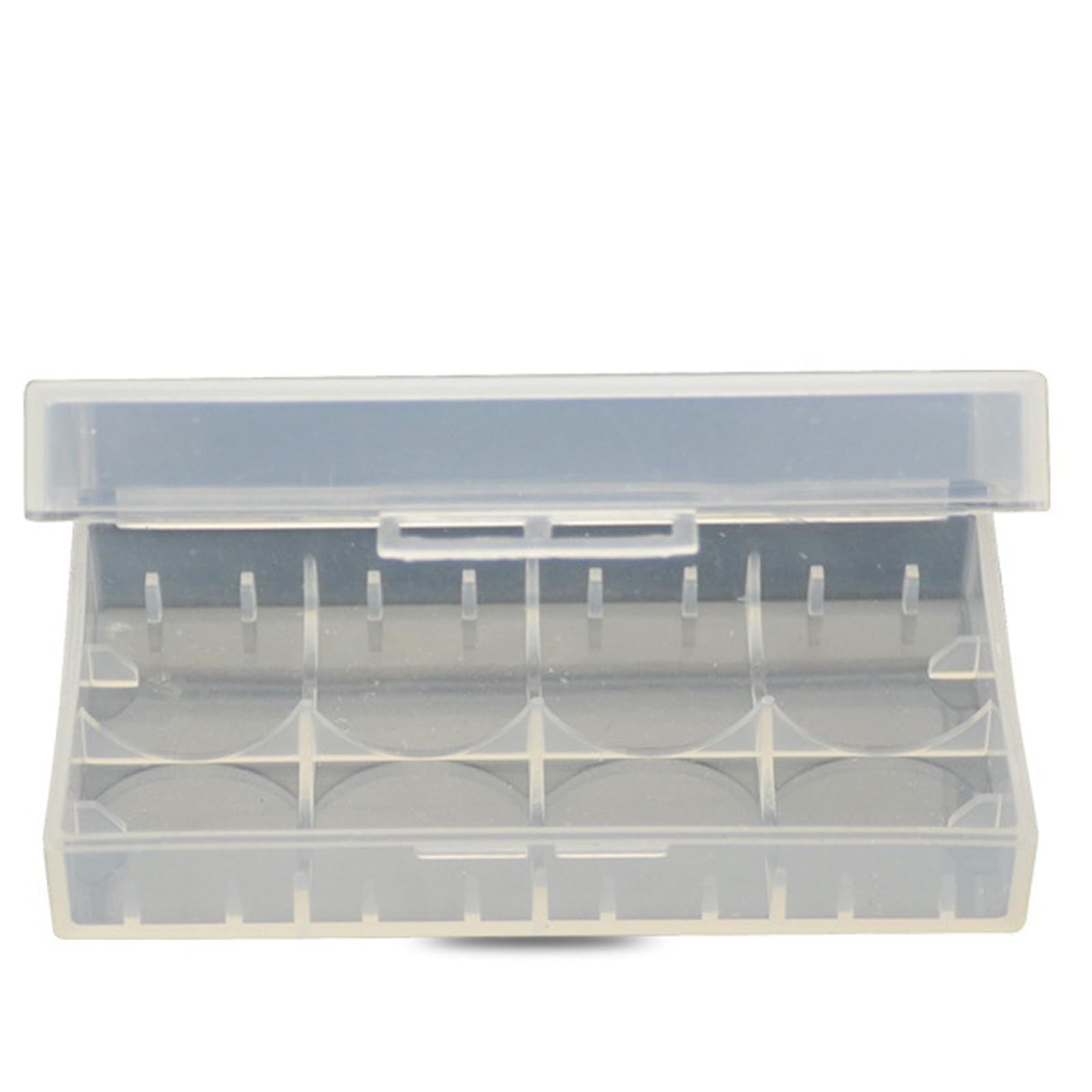 Boîte de rangement en polypropylène transparent idéale pour le stockage de piles au lithium 26650 - Boîte de rangement sécurisée - Boîte de rangement en polypropylène transparent