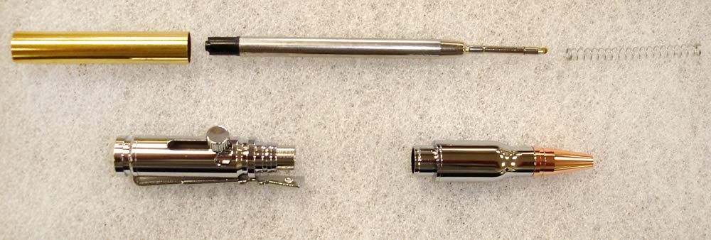 CHARNWOOD Penturning PENLLCH Lock n Load Bullet Pen - Chrome