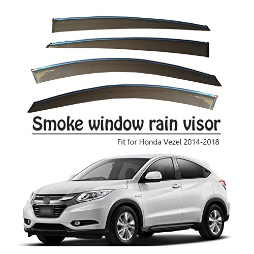 QUXING Window Wind Deflectors for Honda Vezel 2014 2015 2016 2017 2018 Window Rain Visor Styling Vent Sun Deflectors Guard Accessories Visor Deflectors