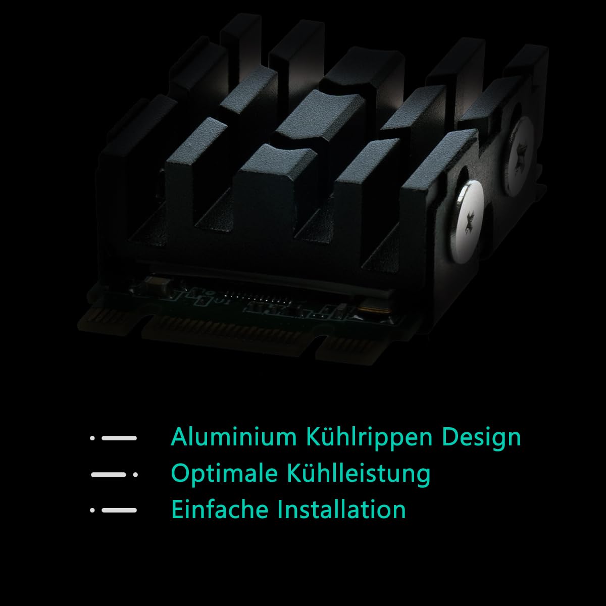M.2 2230 - Disipador de calor SSD de aluminio con almohadillas térmicas para SSD M.2 2230